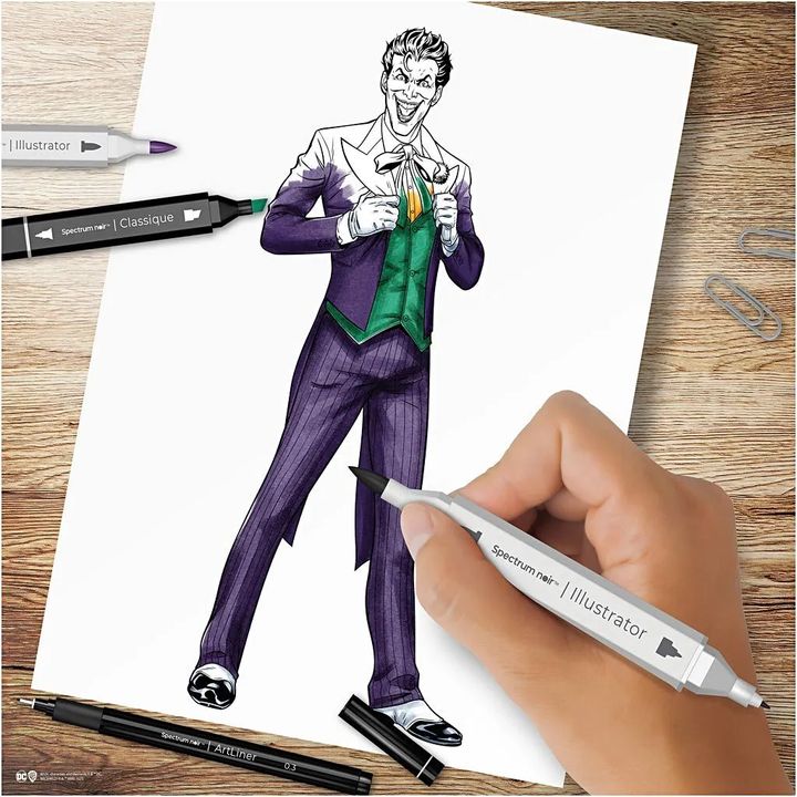 Комплет за илустрација за уметнички дела HEROES AND VILLAINS : THE JOKER - 3