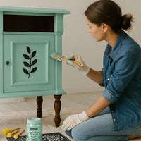 Комплет за реновирање на мебел со сребрена боја во спреј - виолетова - 2