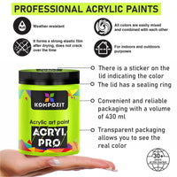 Акрилна боја ACRYL PRO ART Kompozit 430 ml