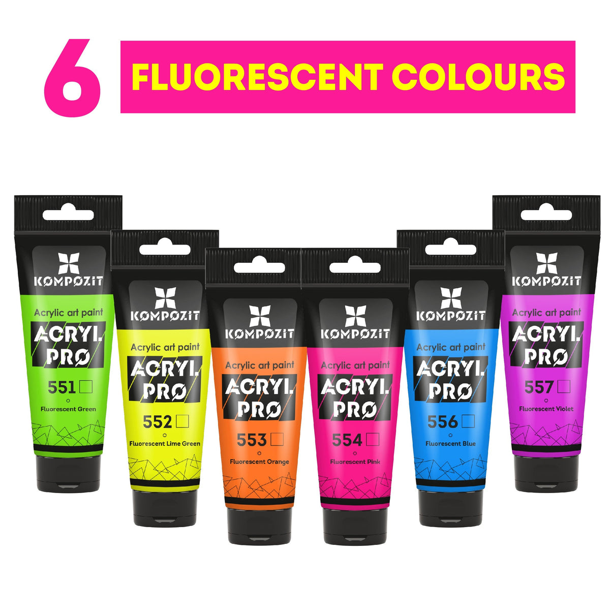 Флуоресцентна акрилна боја ACRYL PRO ART Kompozit 75 ml