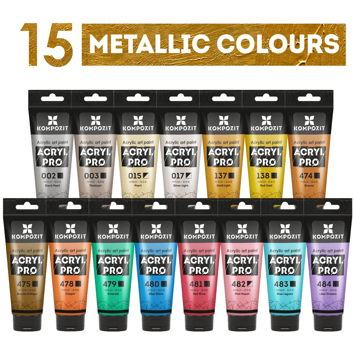 Метална акрилна боја ACRYL PRO ART Kompozit 75 ml