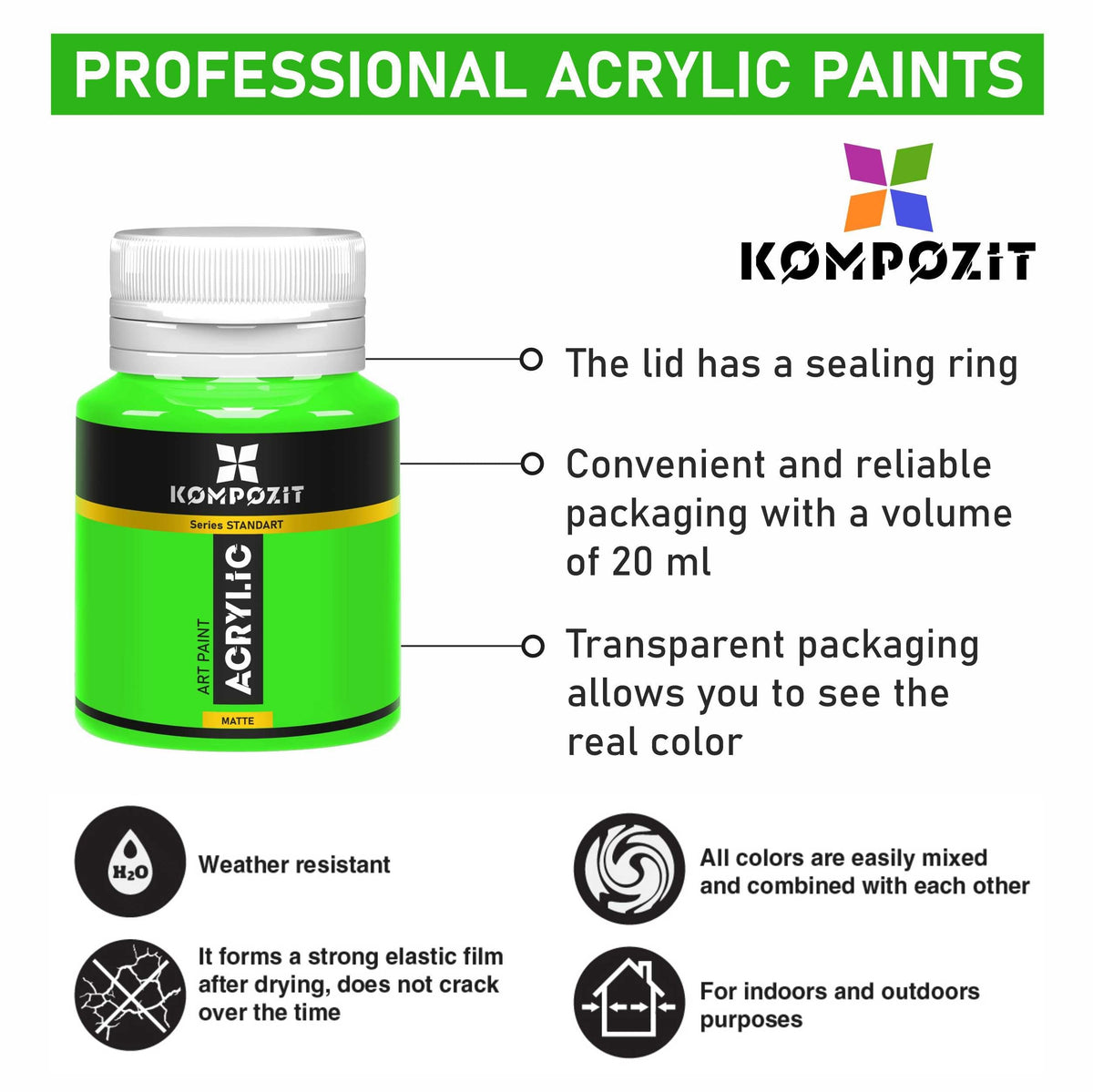 Акрилна боја Kompozit STANDART 20 ml
