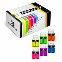Сет акрилни бои Kompozit STANDART Fluorescent 6 x 20 ml