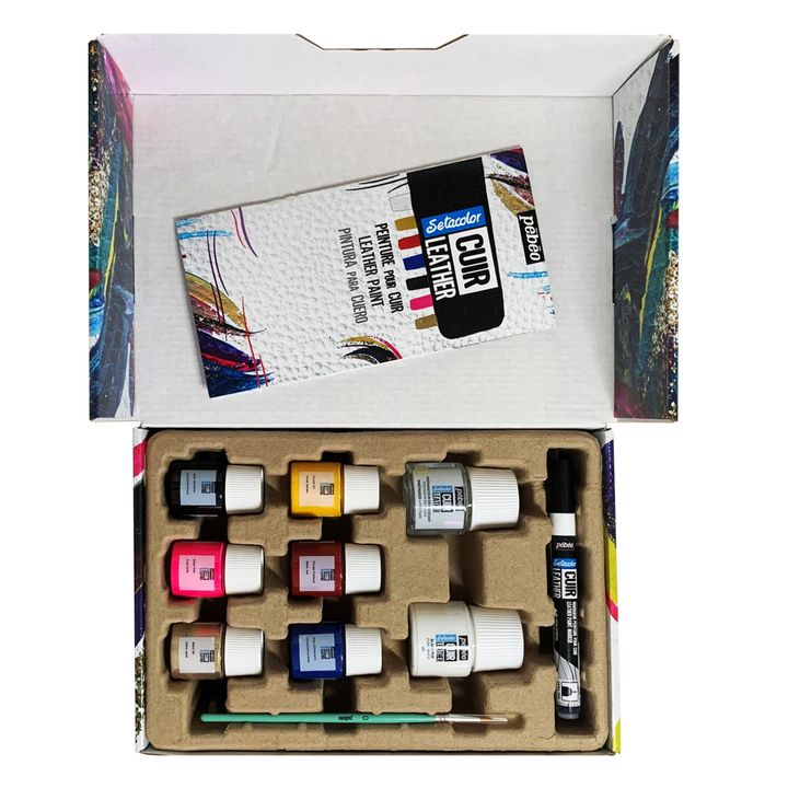 Кожни бои Pebeo Setacolor - изборен сет 10 парчиња - 2