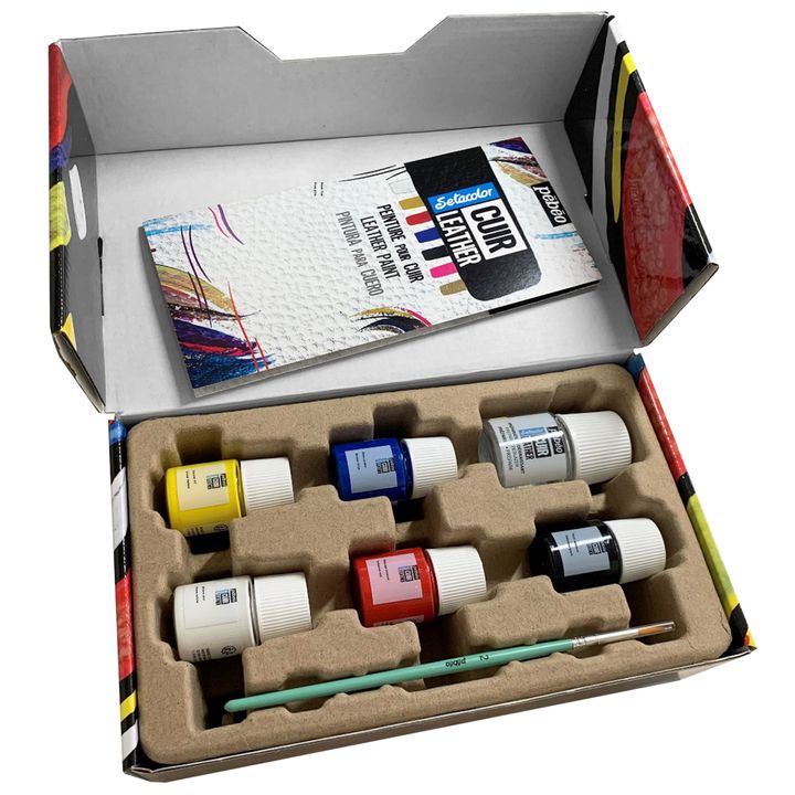 Кожни бои Pebeo Setacolor - стартер сет 7 парчиња - 2