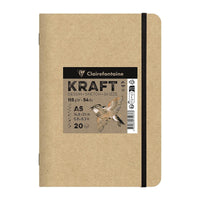 Крафт блок CLAIREFONTAINE 115 g/m² – A5 – A4, 20 листови
