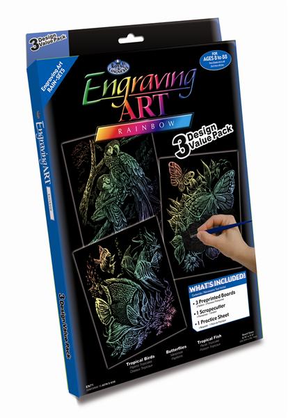 Креативен сет за гравирање - engraving - 3 шеми