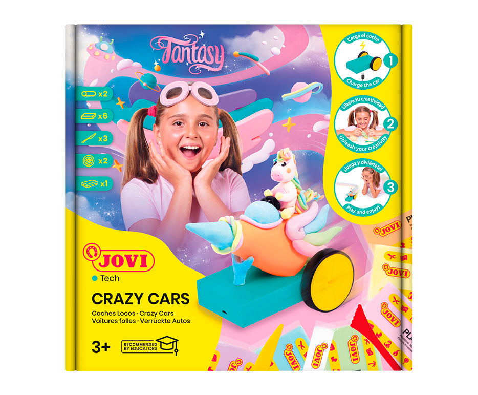 Креативен сет за моделирање JOVI Tech Crazy Cars Фантазија 14 пар.