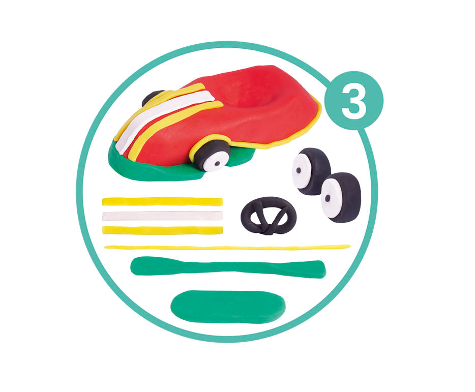 Креативен сет за моделирање JOVI Tech Crazy Cars Трки 14 пар.