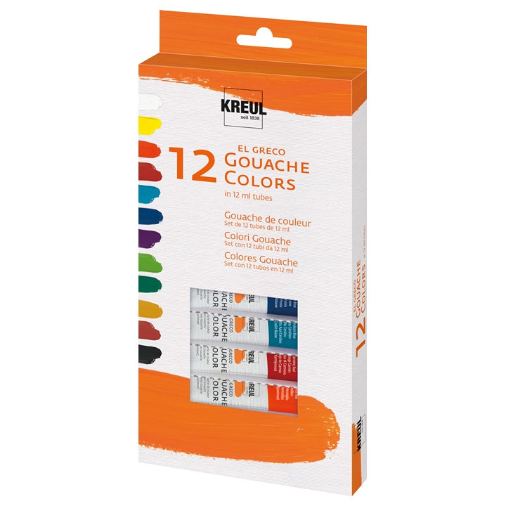KREUL el Greco Сет гваш бои 12x12 ml во туби