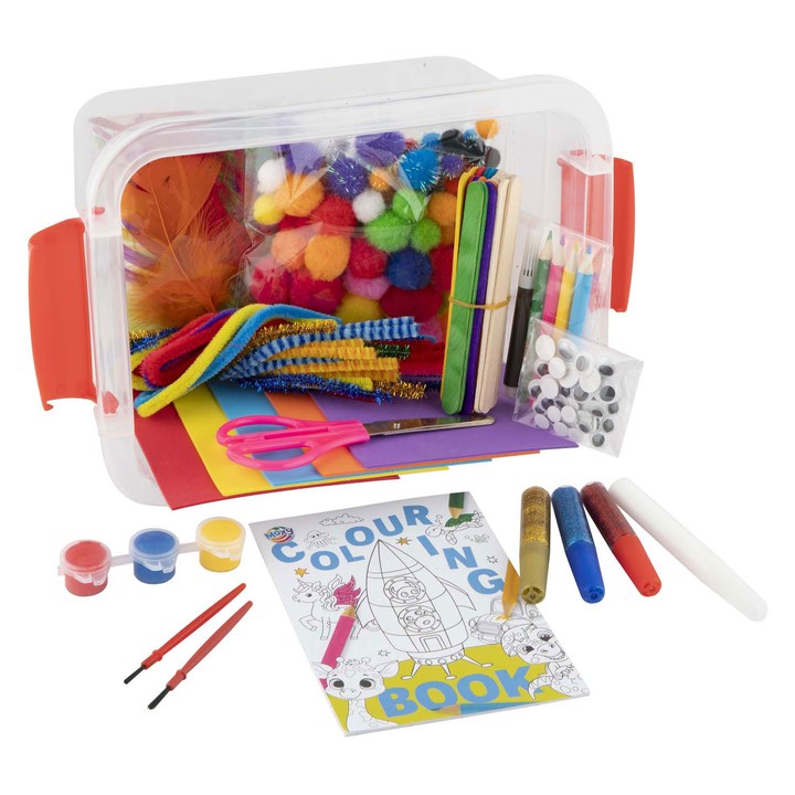 Кутија за ракотворби со повеќе од 230 парчиња CRAFT KIT во кутија за складирање - 1
