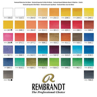 Луксузна дрвена футрола за бојадисување со акварел Rembrandt Master 42 пливачки тави и 14 додатоци - 3