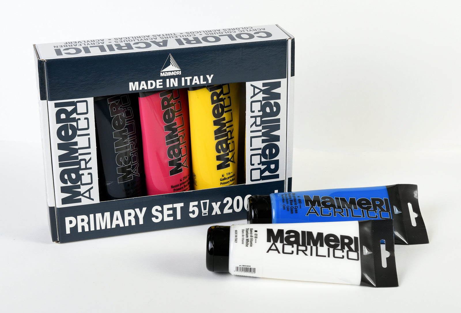 Maimeri Acrilico сет акрилни бои Primary 200 ml