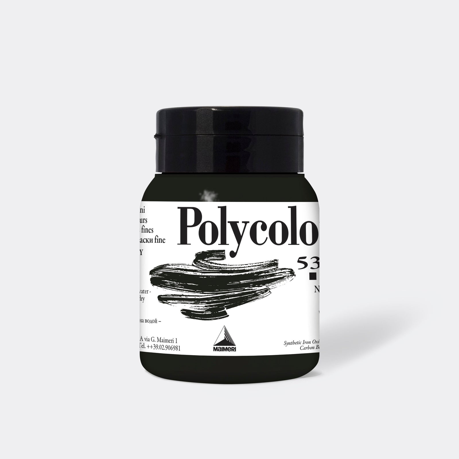Фина акрилна боја MAIMERI Polycolor 500 ml – Црна