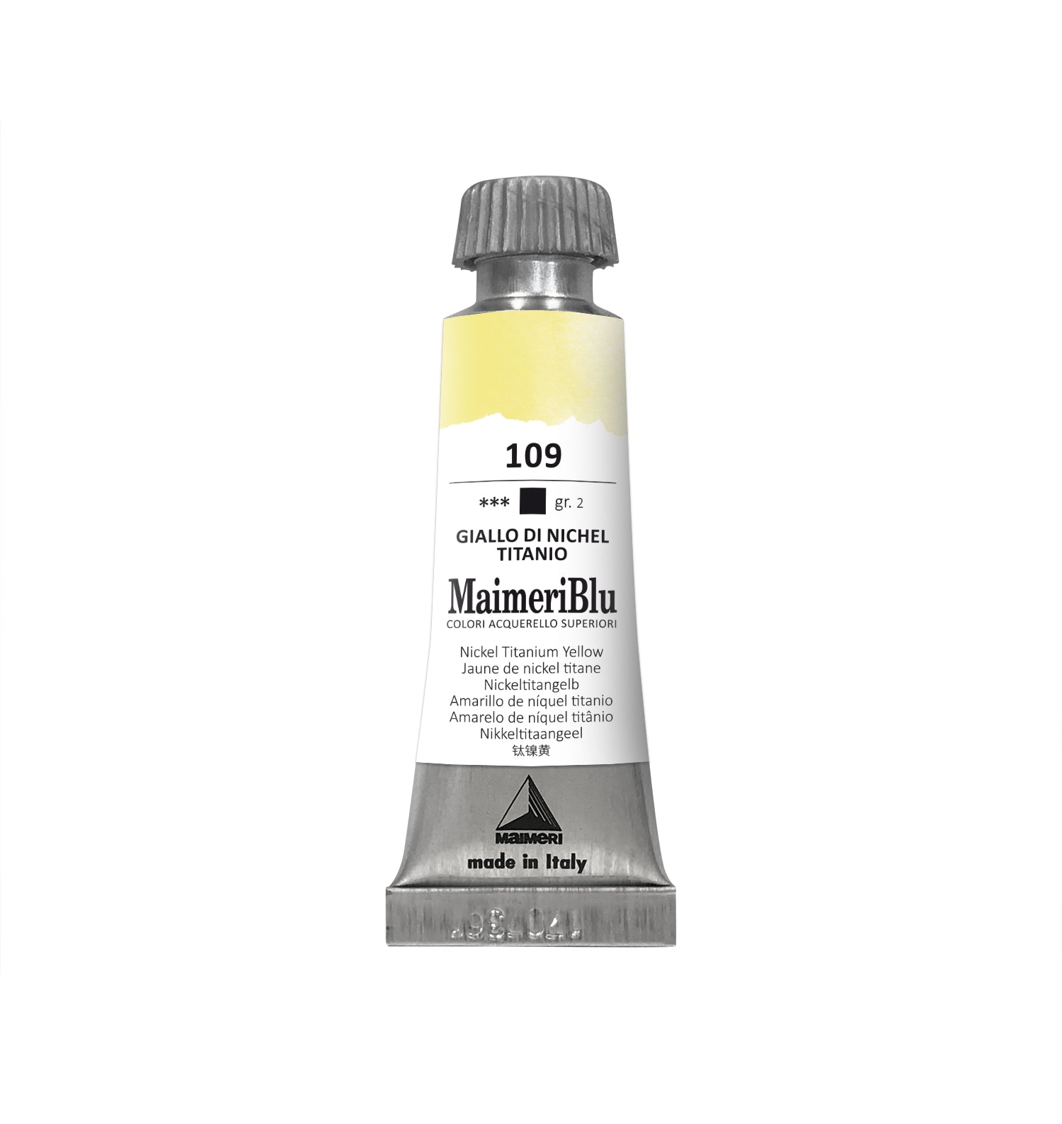 Професионална акварел боја MAIMERI Maimeri Blu 12 ml – Никел титаниум жолта