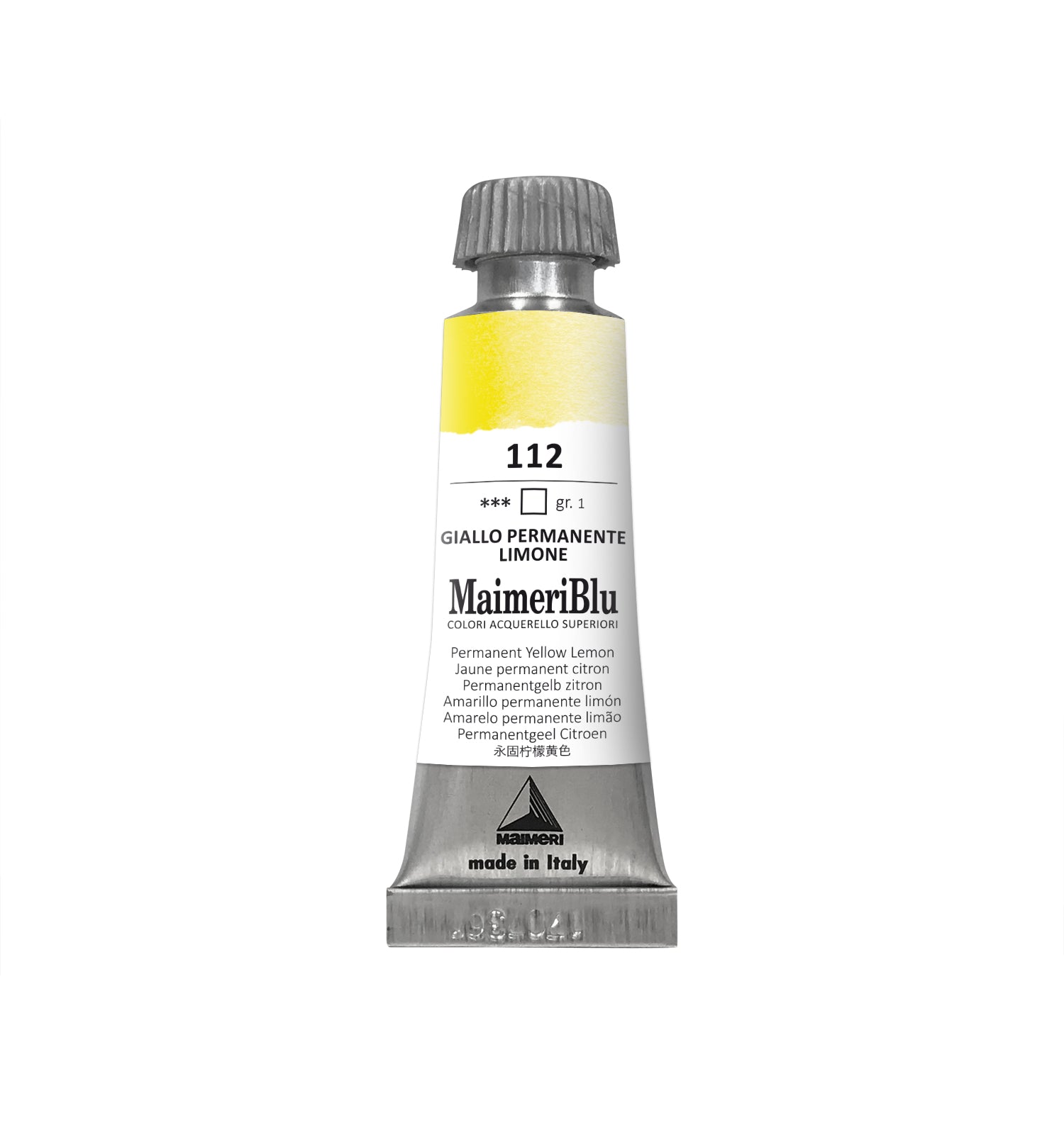 Професионална акварел боја MAIMERI Maimeri Blu 12 ml – Перманентна жолта лимон