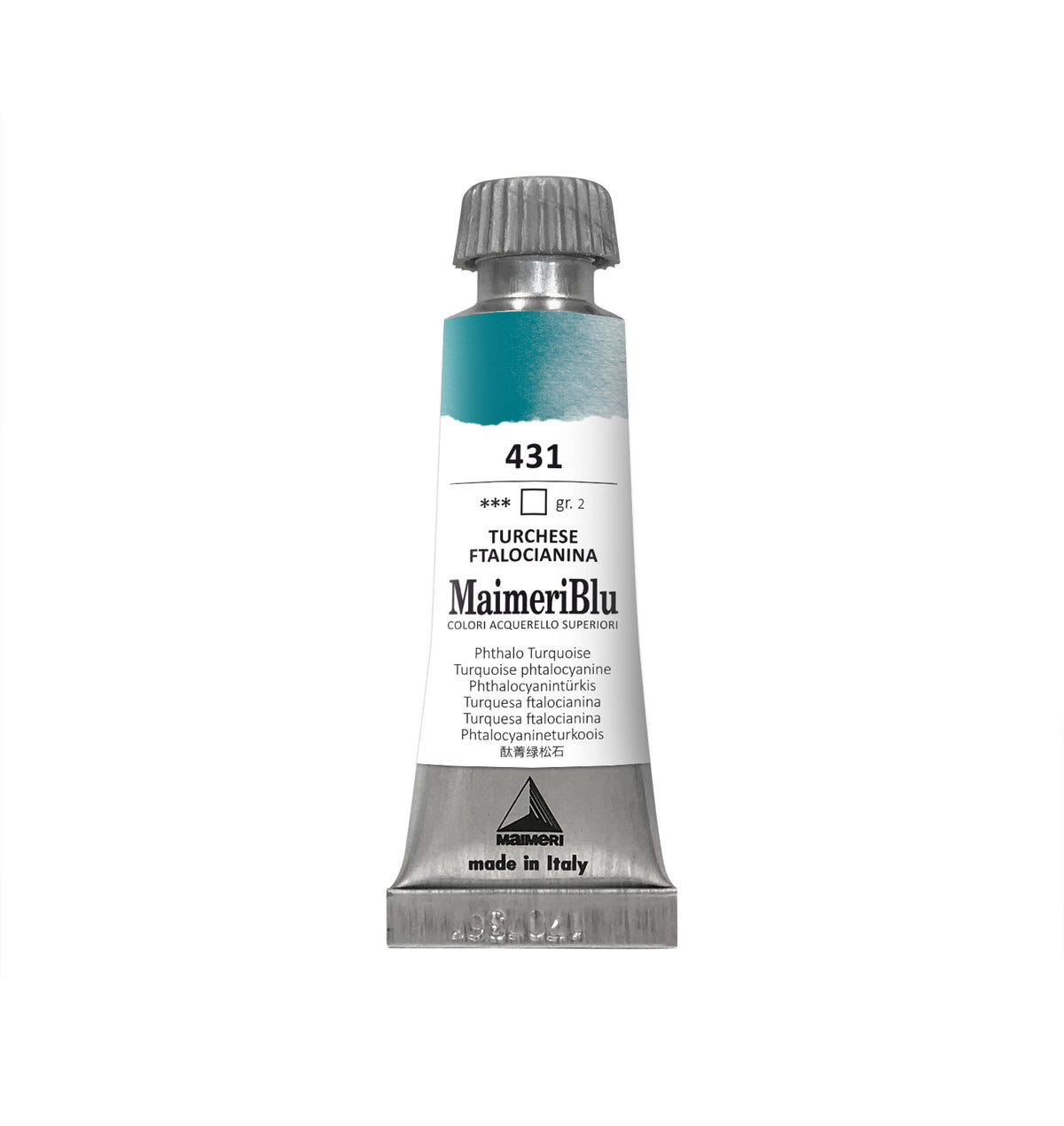 Професионална акварел боја MAIMERI Maimeri Blu 12 ml – Фталоцијанин тиркизна