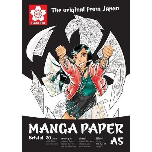 Manga блок SAKURA 250 g/m² A5 – A3 - 20 листови