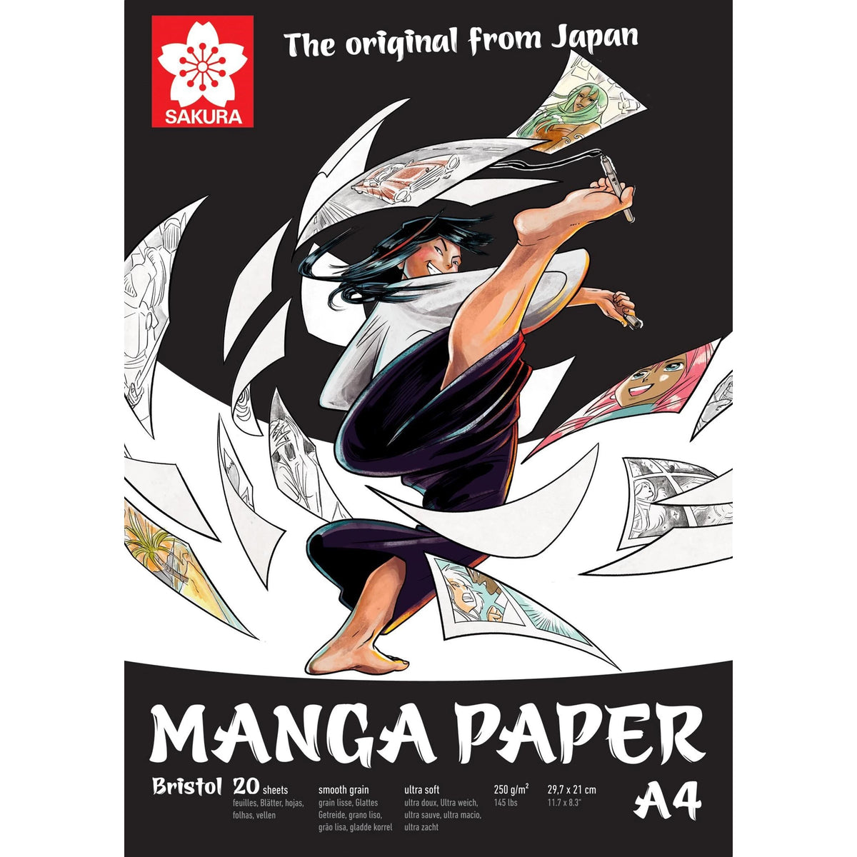 Manga блок SAKURA 250 g/m² A5 – A3 - 20 листови