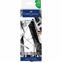 Маркери акварел Goldfaber Aqua Dual set Shades of grey - 6 парчиња
