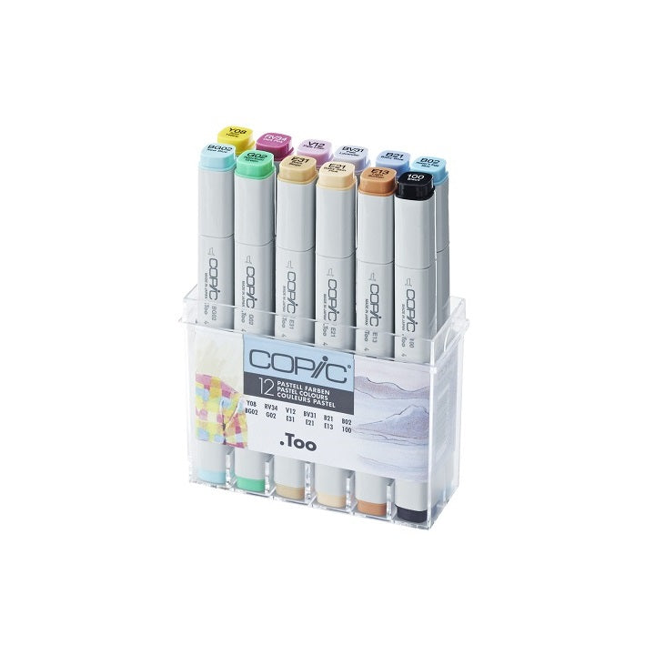 Маркери COPIC Classic Pastel Colours - сет 12 бр