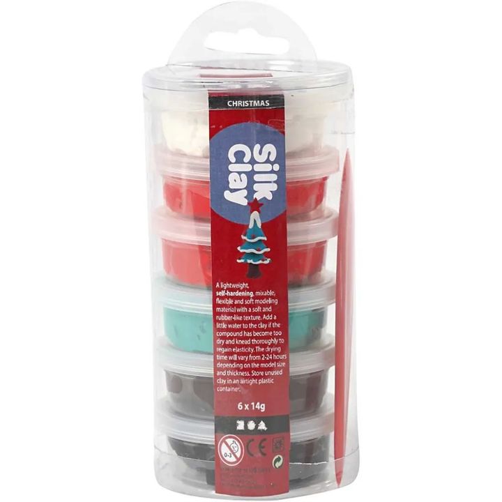 Маса за моделирање Silk Clay  Нова Година 6 x 14 гр - 1