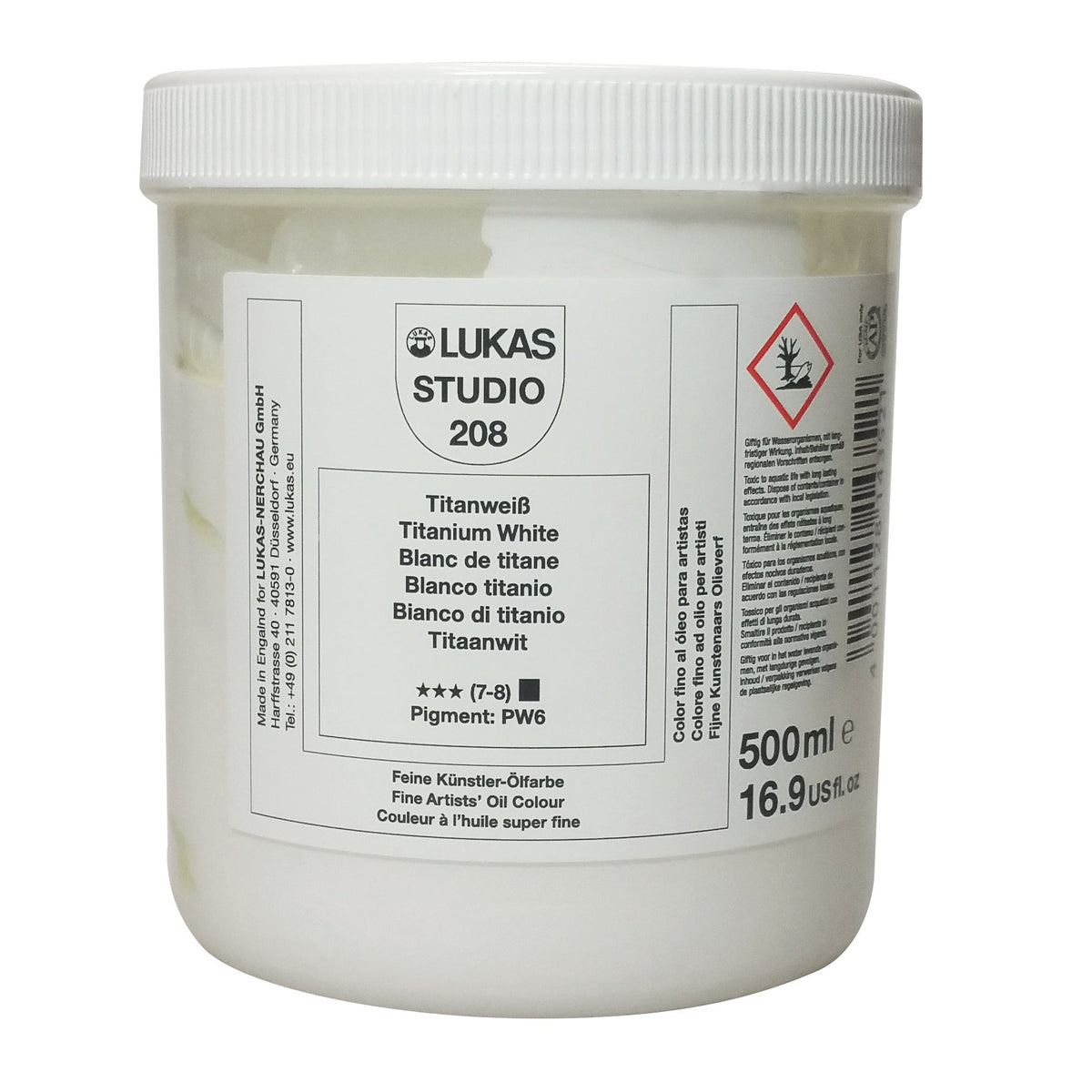 Маслена боја LUKAS Studio - 500 ml Титанско бела