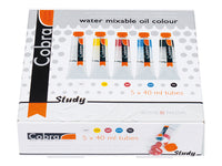 Маслени бои разредливи со вода COBRA Study Set 5x40ml