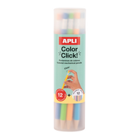Механички дрвени боички APLI Color Click, 12 парчиња со резервни мини и острилка
