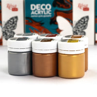 Металик акрилна боја за декорација, 6x20ml ROSA TALENT — слика 6