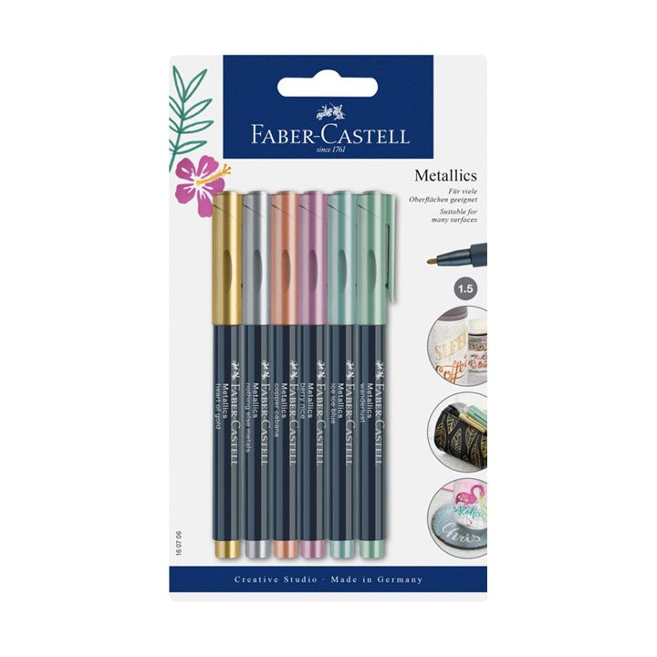 Металик фломастери Faber-Castell – 6 парчиња