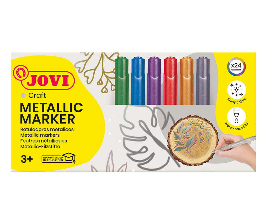 Металик фломастери JOVI Jovidecor / сет од 24 пар. - 6 нијанси