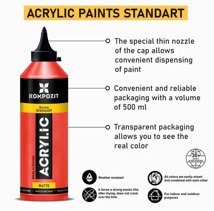 Метална акрилна боја STANDART Kompozit 500 ml - 4