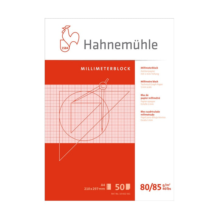 Милиметарски хартиен блок од HAHNEMÜHLE