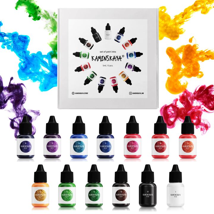 Мини сет PETRI INKS KAMENSKAYA за смола 13 x 5 ml - 1