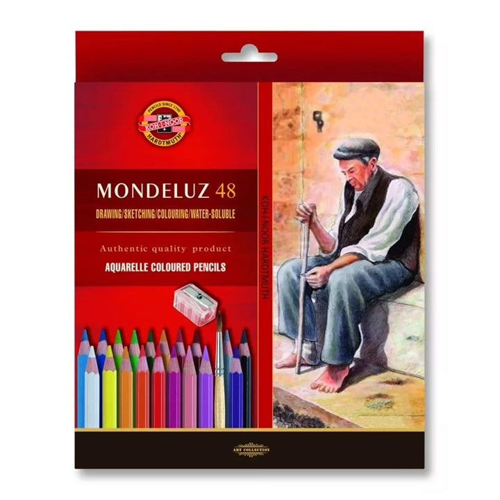 Моливи за акварел Mondeluz / 48 парчиња