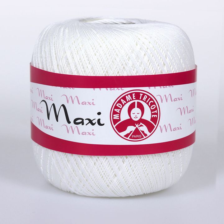 Madame Tricote Paris Maxi-Baumwollgarn – 0003 Weiß