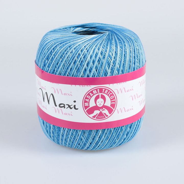 Madame Tricote Paris Maxi-Baumwollgarn – 0199 Buntblau