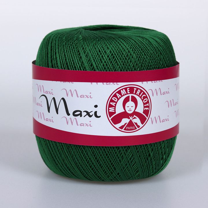 Madame Tricote Paris Maxi-Baumwollgarn – 5542 Smaragdgrün