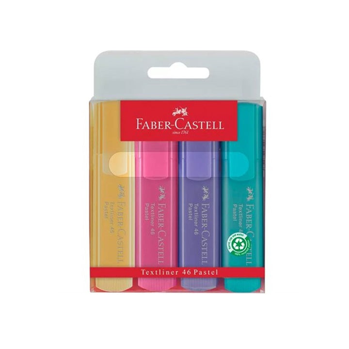 Обележувачи Faber-Castell 46 Pastel - сет од 4 парчиња