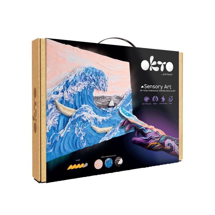 OKTO Креативен 3D сет Waves in Kanawaga 30 x 40 cm - 1