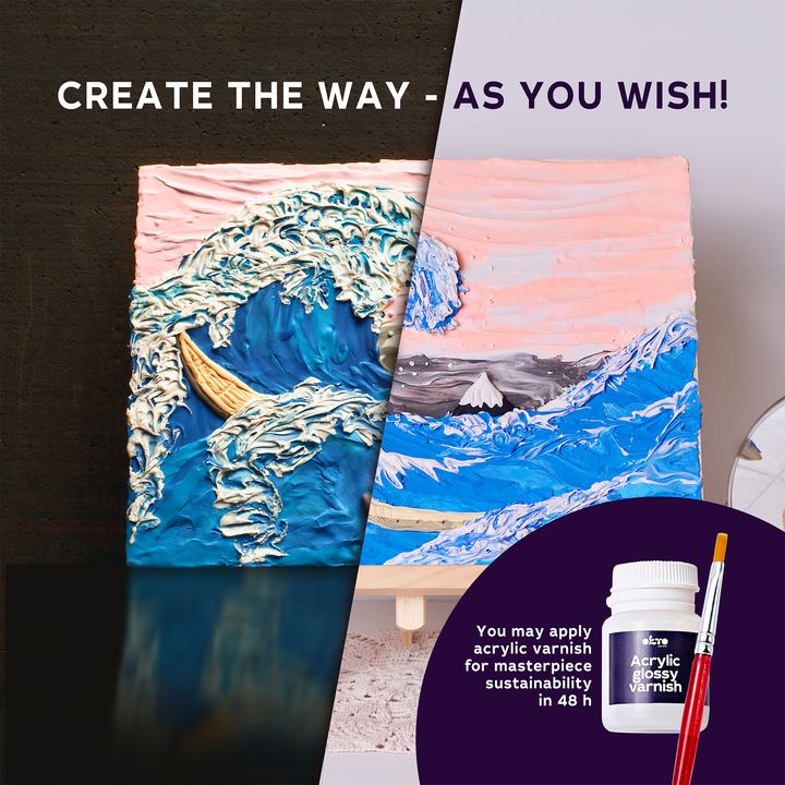 OKTO Креативен 3D сет Waves in Kanawaga 30 x 40 cm - 6