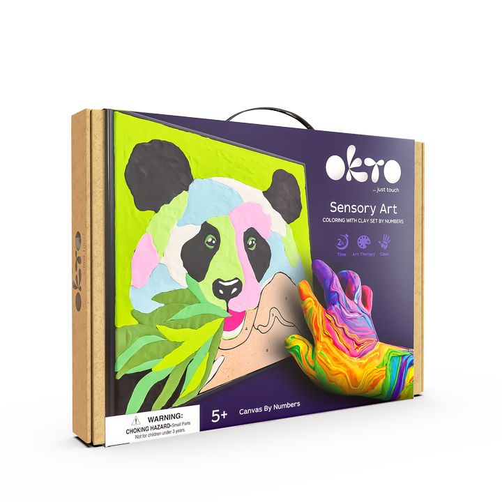 OKTO само-стврднувачко сликарство 30 x 30 cm Panda - 1