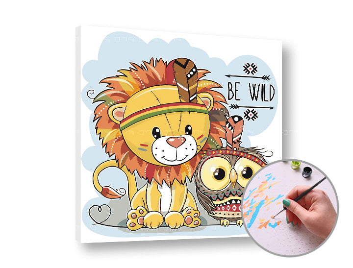 Paint by Numbers Lion - Ниска тешкотија - 2