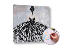 Paint by Numbers - Woman in Black Dress - 2