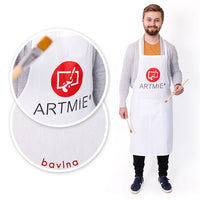 Памучна престилка ARTMIE - бела