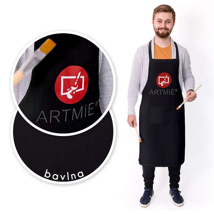 Памучна престилка ARTMIE - црна