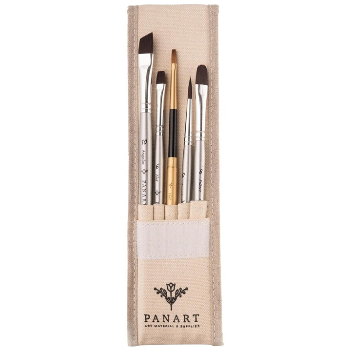 PanArt ATL‑02 Комплет од 5 четки во памучна кутија