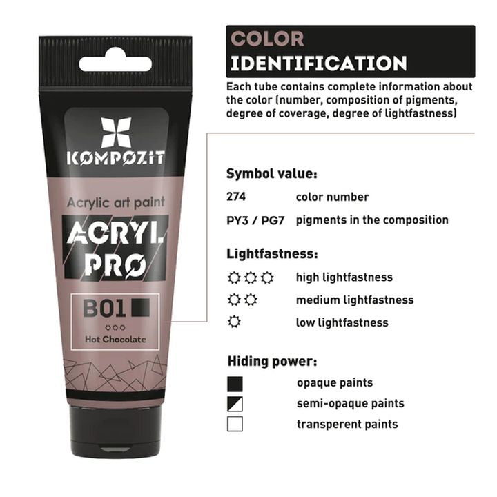 Пастелна акрилна боја ACRYL PRO ART Composite 75 ml - 22