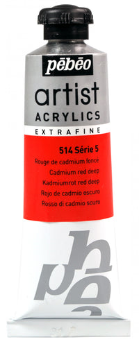 Pebeo Artist акрилна боја 37 ml – Длабока кадмиум црвена